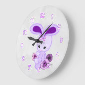 Cute Fuzzy Gothic Bunny Grote Klok (Hoek)