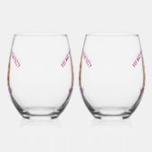 Cute Fuzzy Valentine  Wijnglas Zonder Voet (Links)