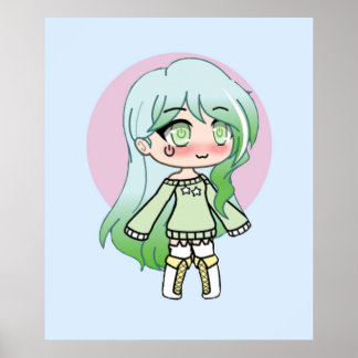 Cute Gacha Series Girl Riley Poster