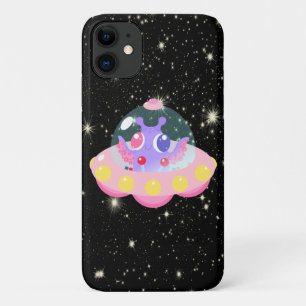 Cute Galaxy Alien Buitenspatie UFO iPhone 11 Hoesje