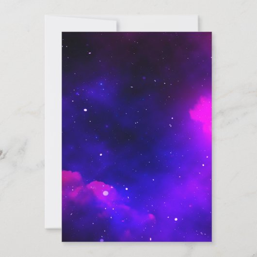 Cute galaxy somptueuse invitation (Dos)