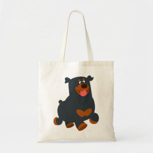 Cute Gamboling Cartoon Rottweiler Bag Tote Bag