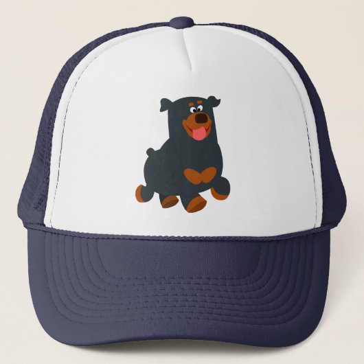 Cute Gamboling Cartoon Rottweiler Pet (Voorkant)