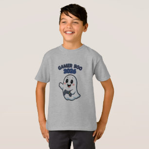 Cute Gamer Boo 2026 Kinderen Halloween Shirt, Grap T-shirt