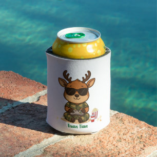 Cute Gamer Deer “Game Tijd” Accent Blikjeskoeler
