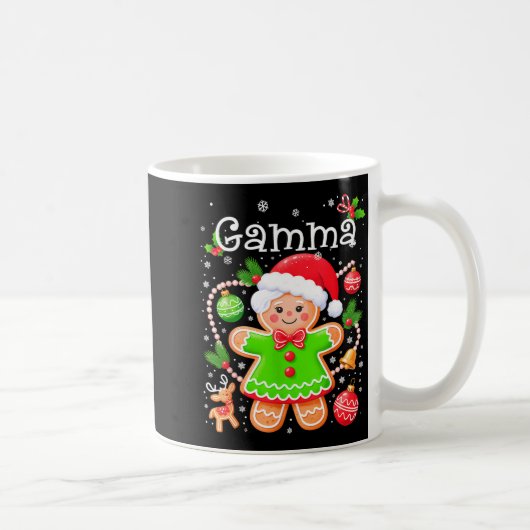 Cute Gamma Gingerbread Family Matching Christmas C Koffiemok (Rechts)