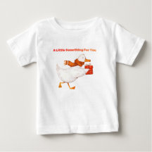 Cute Gans met Geschenk Baby T-Shirt