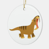 Cute Gaping Cartoon Thylacosmilus Ornament (Links)