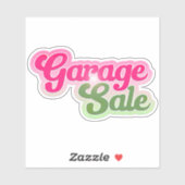 Cute Garage Sale Sticker (Vel)