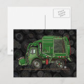 Cute Garbage Truck Trash Truck Briefkaart (Voorkant / Achterkant)