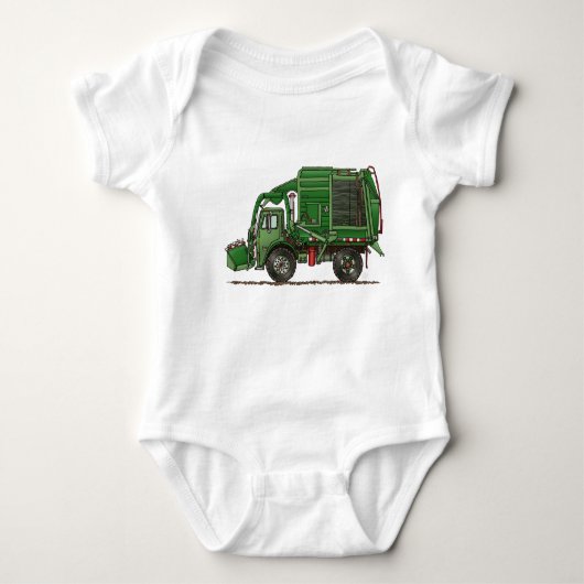 Cute Garbage Truck Trash Truck Romper (Voorkant)