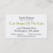 Cute Garbage Truck Visitekaartje (Achterkant)