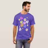 Cute Garden Conversation Hearts Valentijn Shirt (Voorkant volledig)