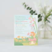 Cute Garden Fairy Girl Birthday Party Invitations (Debout devant)