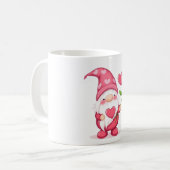 Cute Garden Gnome Coffee Mug - Whimsical Flower (Devant gauche)