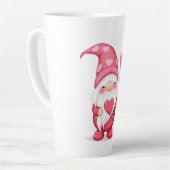 Cute Garden Gnome Latte Mug - Whimsical Flower Art (Angle gauche)