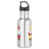 Cute Garden Gnomes Personalized Waterfles (Achterkant)