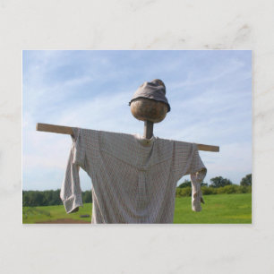 Cute Garden Scarecrow Natuur Briefkaart