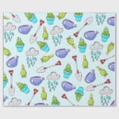 Cute Garden Tools & Plant Bulbs Cadeaupapier (Vlak)