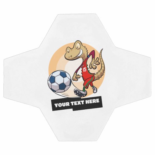 Cute Gecko Ajouter Votre Texte Joueur De Football (Plat)