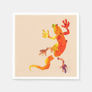 Cute gecko natuur eco lizard picknick servet