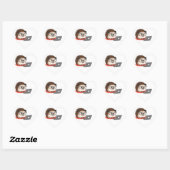 Cute Geeky Nerdy Hedgehog Sur Un Sticker Ordinateu (Feuille)