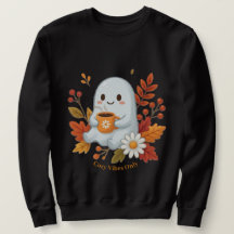 Cute Geest Drinkt Koffie T-Shirt - Cozy Vibes O