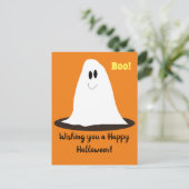Cute geest Halloween briefkaart (Staand voorkant)