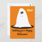 Cute geest Halloween briefkaart (Voorkant / Achterkant)