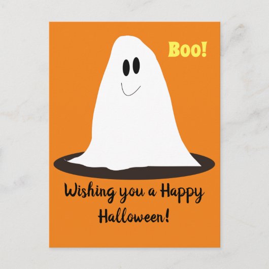 Cute geest Halloween briefkaart (Voorkant)