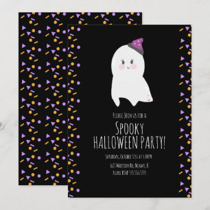 Cute Geest Halloween Verjaardags Kostuum Griezels Kaart