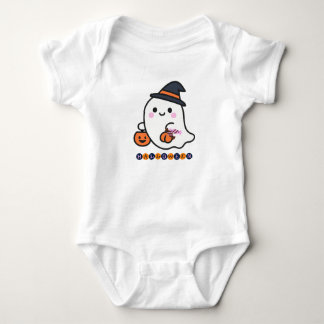 Cute Geest met Pompoen Baby Halloween Bodywarmer Romper