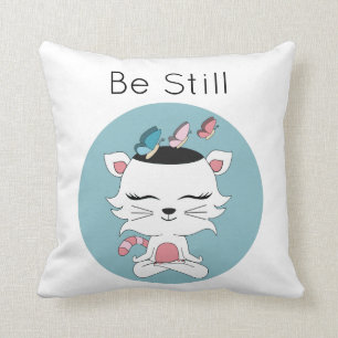 Cute geïllustreerd "Be still"-reclame voor keuken Kussen