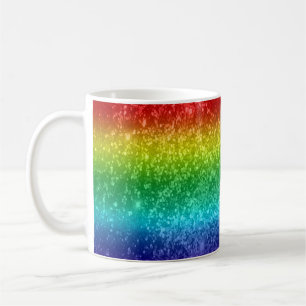 Cute Geïllustreerde Glitter Cartoon Regenboog Pret Koffiemok