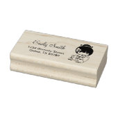 Cute Geisha Girl Adres Rubberstempel (Stempel)