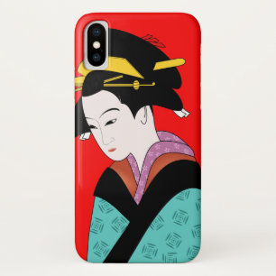 Cute Geisha Japanse kunst iPhone X Hoesje
