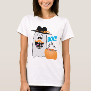 Cute Gekke Halloween Ghost Sweet tooth Boo T-shirt