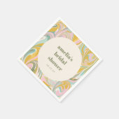 Cute Gele Pastel Abstracte Aangepaste Bruidsdouche Servet (Hoek)