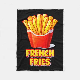 Cute Gele Rode Franse Frieten Kostuum Voor Kindere Fleece Deken