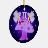 Cute Gemini Zodiac Keramisch Ornament (Rechts)