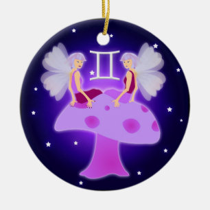 Cute Gemini Zodiac Keramisch Ornament