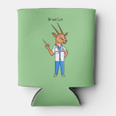 Cute Gemsbok antelope dokter cartoon Blikjeskoeler (Voorkant)