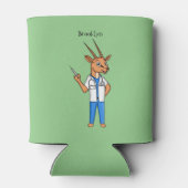 Cute Gemsbok antelope dokter cartoon Blikjeskoeler (Achterkant)