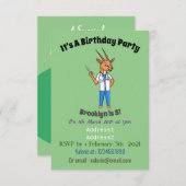 Cute Gemsbok antelope dokter cartoon Kaart (Voorkant / Achterkant)