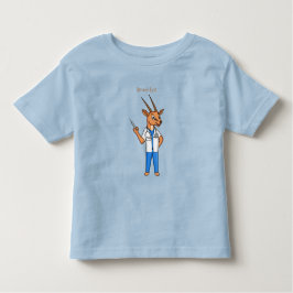 Cute Gemsbok antelope dokter cartoon Kinder Shirts