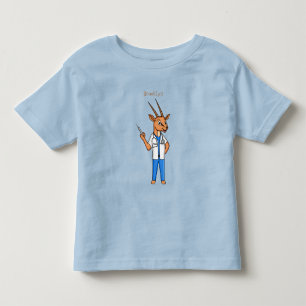 Cute Gemsbok antelope dokter cartoon Kinder Shirts