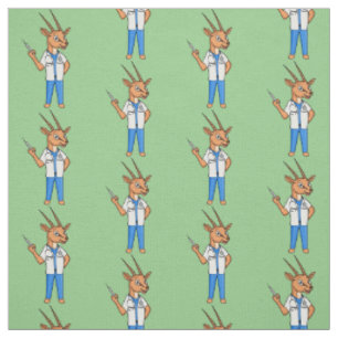 Cute Gemsbok antelope dokter cartoon Stof