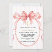 Cute Gender Neutral Coquette Baptism Kaart (Voorkant)