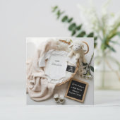 Cute Gender Neutral Pregnancy Announcement card Aankondiging (Staand voorkant)