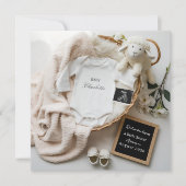 Cute Gender Neutral Pregnancy Announcement card Aankondiging (Voorkant)